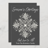 Élégante carte de vacances non dénominative pour f (Devant / Derrière)