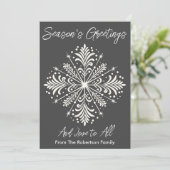 Élégante carte de vacances non dénominative pour f (Debout devant)