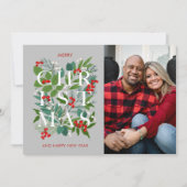 Élégante carte de vacances photo de Noël (Devant)