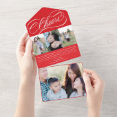 Élégante carte de vacances photo en blanc (Déchirure)