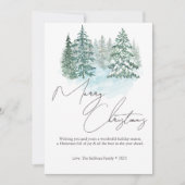 Elégante carte de vacances Pins de Noël (Devant)