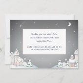 Elégante carte de vacances pour affaires Snowy Vil (Dos)