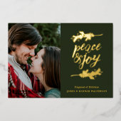 Elégante carte de vacances pour la paix et l'amour (Recto)