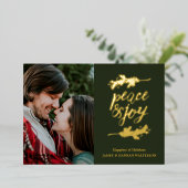 Elégante carte de vacances pour la paix et l'amour (Debout devant)