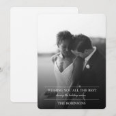 Elégante carte de vacances texte simple avec photo (Devant / Derrière)