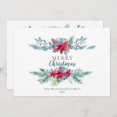 Elégante Carte de vacances Vintage Bourgogne (Devant / Derrière)