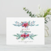 Elégante Carte de vacances Vintage Bourgogne (Debout devant)