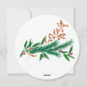 Elégante carte de vacances Watercolor (Dos)