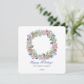 Elégante carte de vacances Watercolor (Debout devant)