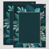 Élégante carte de verdure sombre (Devant / Derrière)