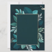 Élégante carte de verdure sombre (Dos)