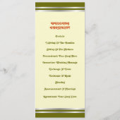 Elégante carte de vigne et programme de mariage fe (Dos)