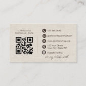 Élégante carte de visite à code QR moderne avec éc (Dos)