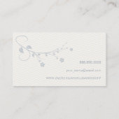 Élégante carte de visite avec des fleurs et (Dos)
