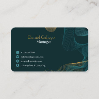 Élégante Carte de Visite Entreprise Abstraite Sarc