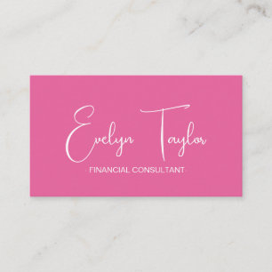 Élégante Carte de visite minimaliste rose