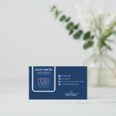 Élégante carte de visite professionnelle avec logo (Debout devant)