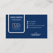 Élégante carte de visite professionnelle avec logo (Devant)
