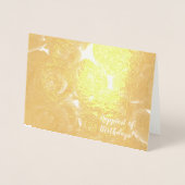 Elégante carte de voeux d'anniversaire Rose d'or (Devant)