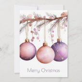 Élégante carte de voeux de Noël (Devant)