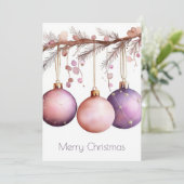 Élégante carte de voeux de Noël (Debout devant)