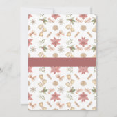 Élégante carte de voeux de Noël aux oiseaux d'hive (Dos)