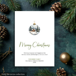 Élégante carte de vœux de Noël Bohème Terreuse Neu