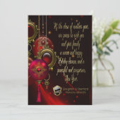 Elégante carte de voeux de Noël d'entreprise Red G (Debout devant)