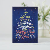 Elégante carte de voeux de Noël et de Nouvel An (Debout devant)