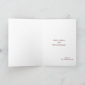 Elégante carte de voeux de Noël Joyeux (Intérieur)