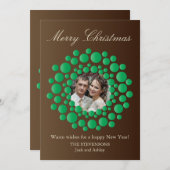 Élégante carte de voeux de Noël rustique (Devant / Derrière)