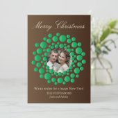 Élégante carte de voeux de Noël rustique (Debout devant)