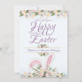 Elégante carte de voeux florale de Pâques (Devant)