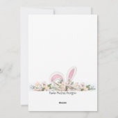 Elégante carte de voeux florale de Pâques (Dos)