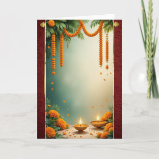 Elégante carte de voeux florale - Parfait pour cha