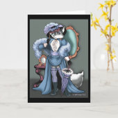 Elégante carte de voeux Fox (Fleur jaune)