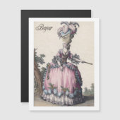 Elégante carte de voeux Marie Antoinette (Devant / Derrière)
