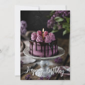 Élégante carte de voeux pour l'anniversaire du gât (Devant)