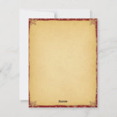 Élégante carte de voeux Red Golden Christmas Tree (Dos)