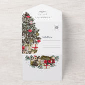 Élégante carte de voeux unique Noël (Dehors)