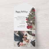 Élégante carte de voeux unique Noël (À l'intérieur)