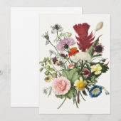 Élégante carte de voeux Vintage flanquée (Devant / Derrière)