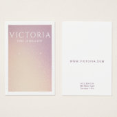 Élégante carte d'écran d'oreille chic ombre (Devant & derrière)