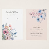 Elégante carte d'écran d'oreille florale aquarelle (Devant & derrière)