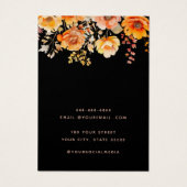 Elégante carte d'écran d'oreille florale aquarelle (Dos)