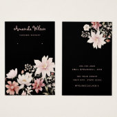 Elégante carte d'écran d'oreille florale aquarelle (Devant & derrière)