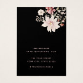 Elégante carte d'écran d'oreille florale aquarelle (Dos)