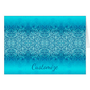 Élégante carte d'étincelle de gel bleu 2