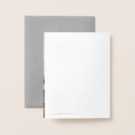 Élégante carte d'huile photo Script Merci (Derrière avec enveloppe)