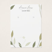 Élégante carte d'impression de parfum de feuillage (Devant)